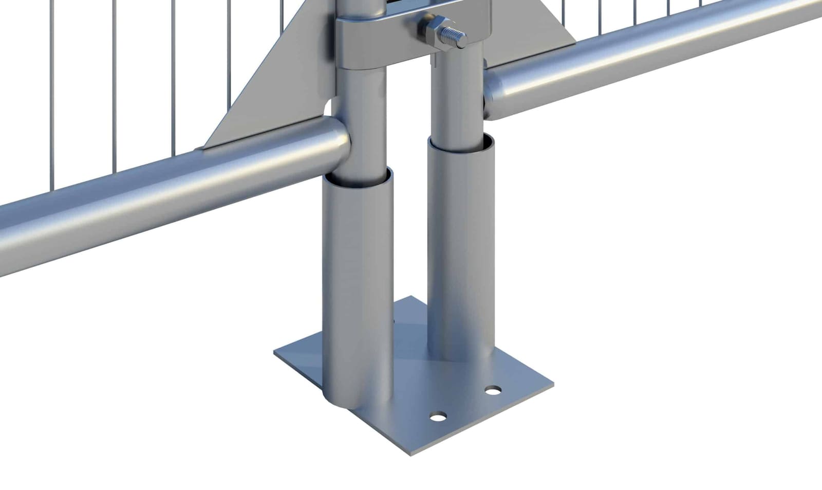Socle plat double, vue 2