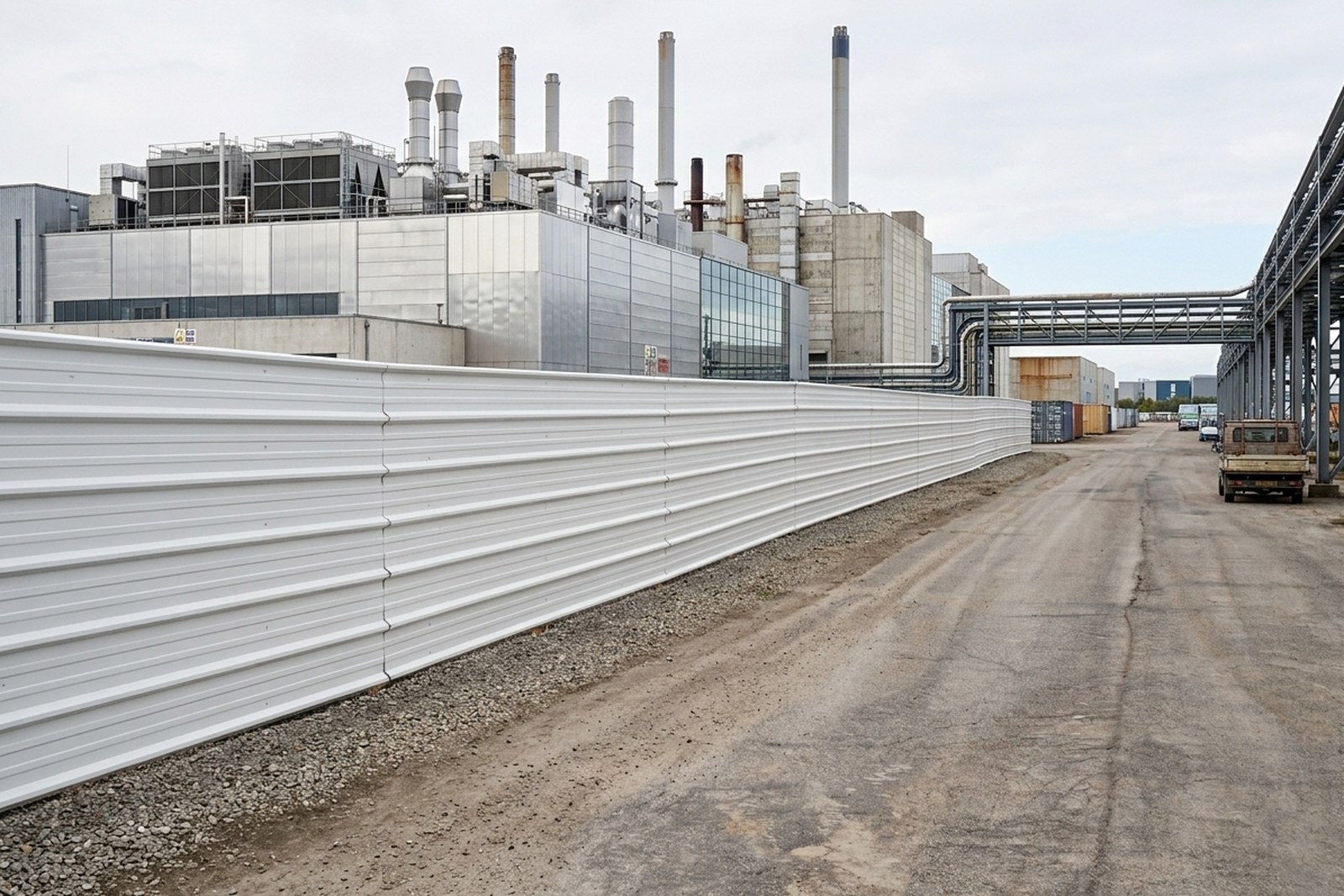 Séparation des flux piétons et engins sur site logistique